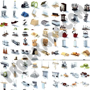 آبجکت آماده 3D Max تری دی مکس آشپزخانه