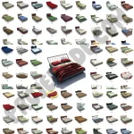 آبجکت آماده 3D Max تری دی مکس تخت خواب